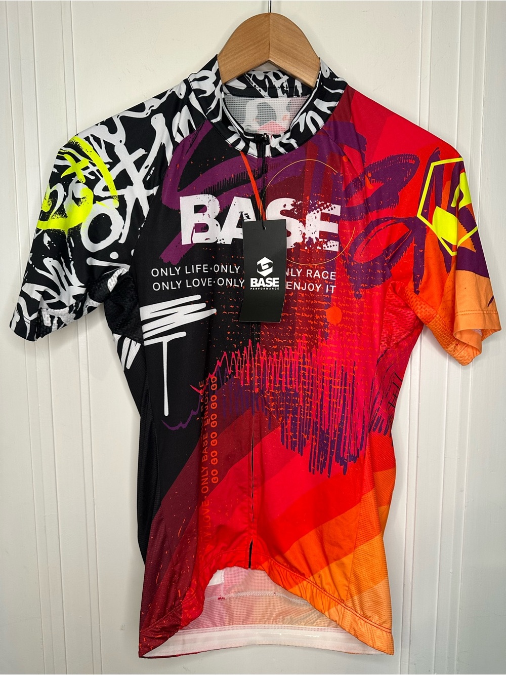 Men’s Multicolor Graphic Cycling Jersey - Red/Orange/Black